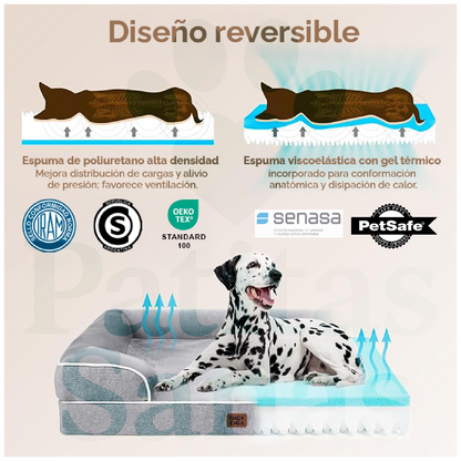 Patitas Sanas | Cama Ortopédica, viscoelástica para mascotas